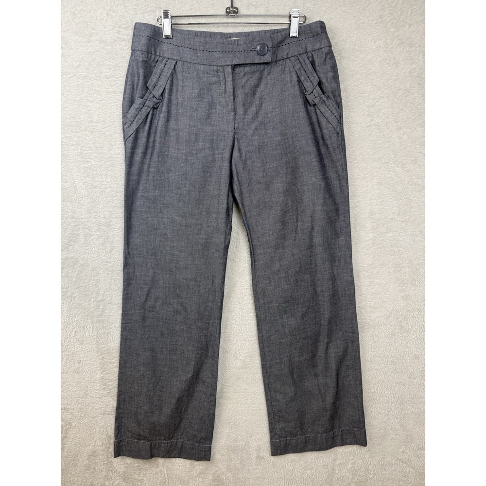 Anthropologie Taikonhu Wide Leg Pants Bow Back Y2K Trousers Preppy Academia 8